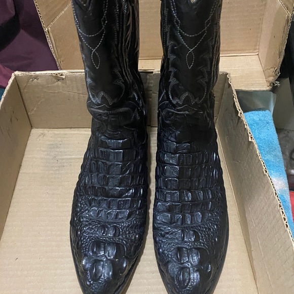 Dan Post Black Alligator Western Boots - Picture 3 of 16